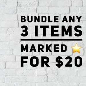 3/20 sale for any item with a ⭐️
